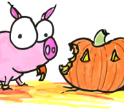 pig-eating-jack-o-lantern